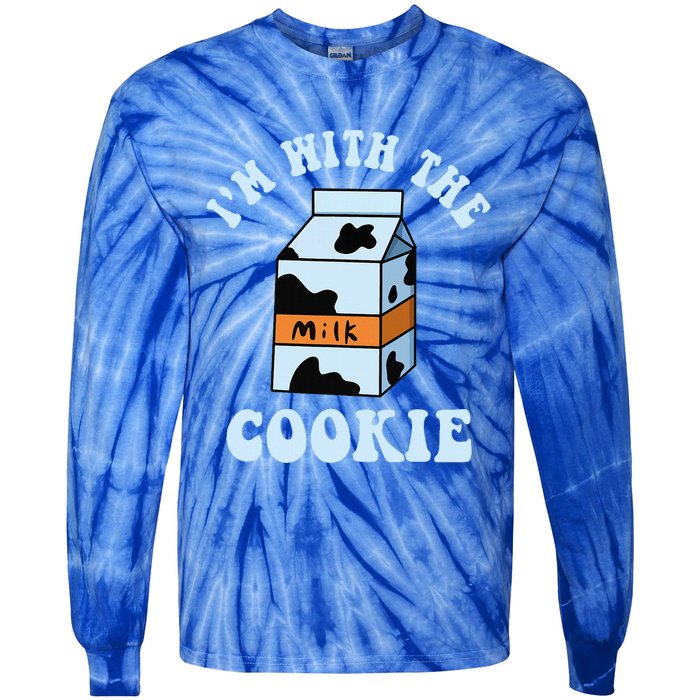 IM With The Cookie And Milk Couples Matching Costumes Tie-Dye Long Sleeve Shirt