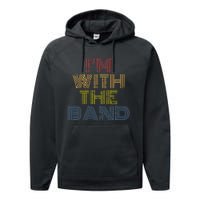 Im With The B.A.N.D Retro 70s Vintage Distressed Performance Fleece Hoodie