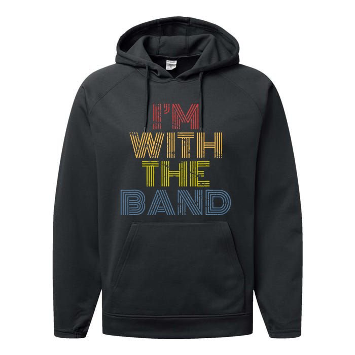 Im With The B.A.N.D Retro 70s Vintage Distressed Performance Fleece Hoodie