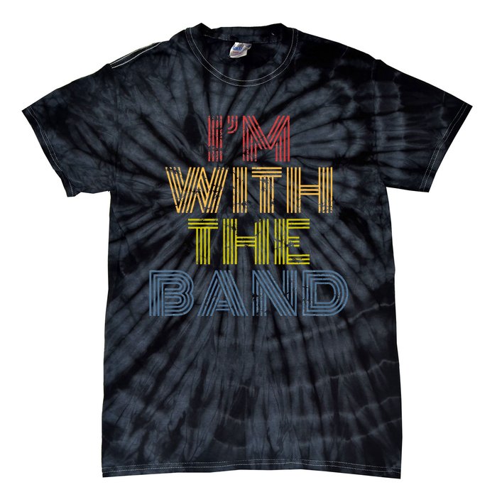 Im With The B.A.N.D Retro 70s Vintage Distressed Tie-Dye T-Shirt