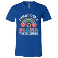 I Want To Be A Schwa ItS Never Stressed Science Of Reading Gift V-Neck T-Shirt