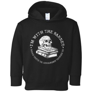 Im With The Banned Books Funny Book Lover Librarian Reading Toddler Hoodie