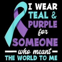 I Wear Teal & Purple For Someone I Love Suicide Prevention Baby Bodysuit