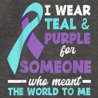 I Wear Teal & Purple For Someone I Love Suicide Prevention Vector Backpack