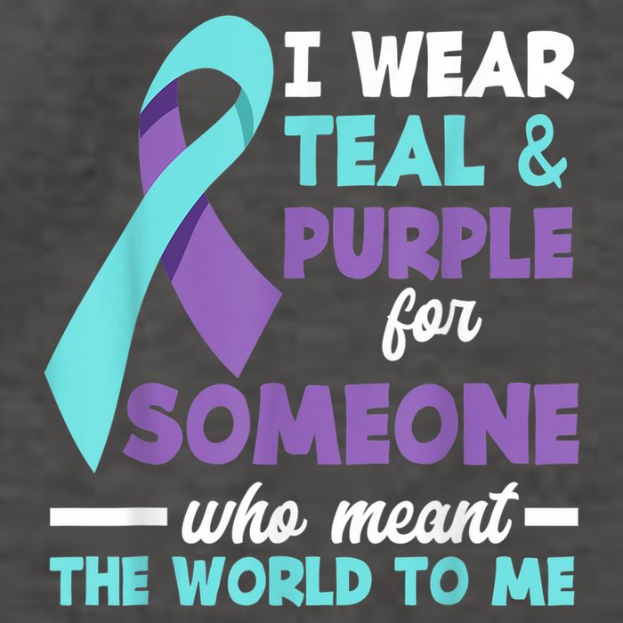 I Wear Teal & Purple For Someone I Love Suicide Prevention Vector Backpack