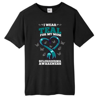 I Wear Teal For My Mom Scleroderma Awareness Meaningful Gift Tall Fusion ChromaSoft Performance T-Shirt