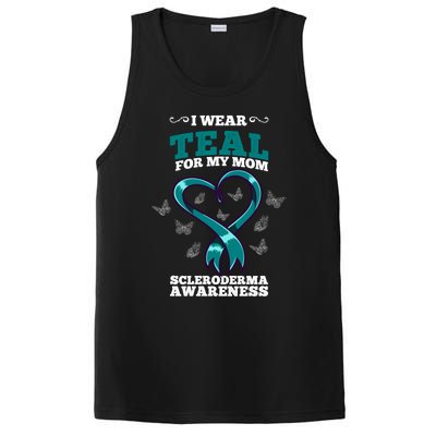 I Wear Teal For My Mom Scleroderma Awareness Meaningful Gift PosiCharge Competitor Tank