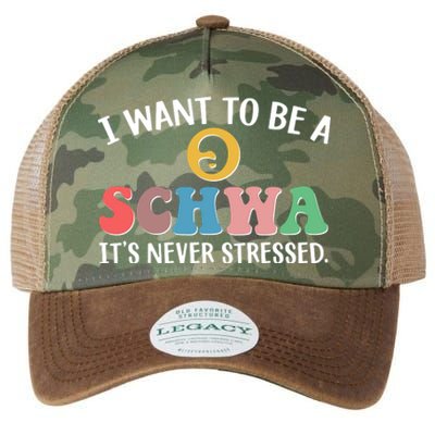 I Want To Be A Schwa Its Never Stressed Legacy Tie Dye Trucker Hat