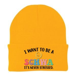 I Want To Be A Schwa Its Never Stressed Knit Cap Winter Beanie