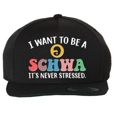 I Want To Be A Schwa Its Never Stressed Wool Snapback Cap