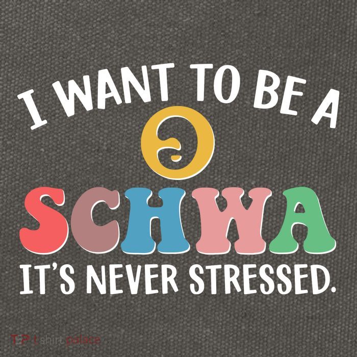 I Want To Be A Schwa Its Never Stressed Cotton Canvas Backpack