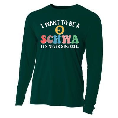 I Want To Be A Schwa Its Never Stressed Cooling Performance Long Sleeve Crew