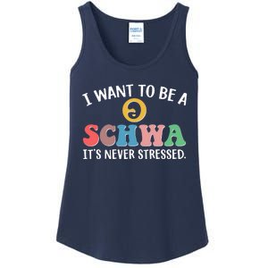 I Want To Be A Schwa Its Never Stressed Ladies Essential Tank