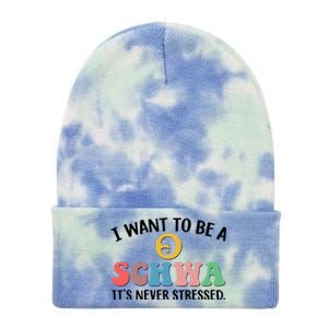 I Want To Be A Schwa Its Never Stressed Tie Dye 12in Knit Beanie