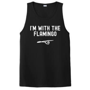 IM With The Flamingo Funny Halloween Spooky Skeleton Hand Gift PosiCharge Competitor Tank