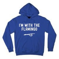 IM With The Flamingo Funny Halloween Spooky Skeleton Hand Gift Tall Hoodie