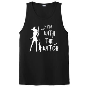 Im With The Witch Halloween Couple Funny Great Gift PosiCharge Competitor Tank