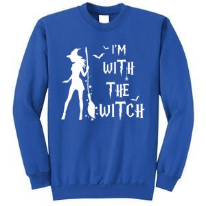 Im With The Witch Halloween Couple Funny Great Gift Sweatshirt