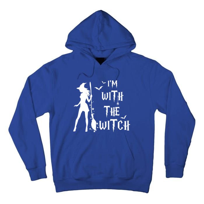 Im With The Witch Halloween Couple Funny Great Gift Tall Hoodie