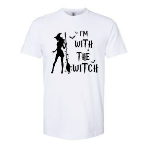 Im With The Witch Halloween Couple Funny Great Gift Softstyle CVC T-Shirt