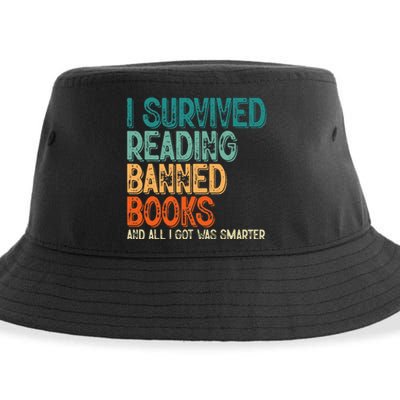 Im With the Banned I Survived Reading Banned Books Sustainable Bucket Hat