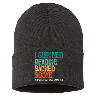 Im With the Banned I Survived Reading Banned Books Sustainable Knit Beanie