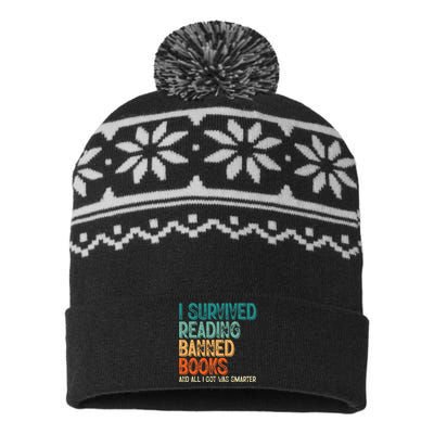 Im With the Banned I Survived Reading Banned Books USA-Made Snowflake Beanie