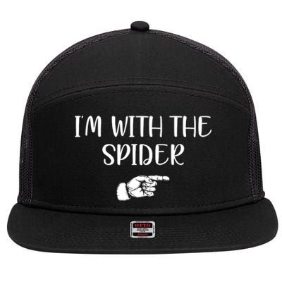 Im With The Spider 7 Panel Mesh Trucker Snapback Hat