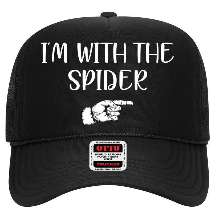 Im With The Spider High Crown Mesh Back Trucker Hat