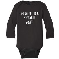 Im With The Spider Baby Long Sleeve Bodysuit