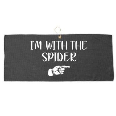 Im With The Spider Large Microfiber Waffle Golf Towel