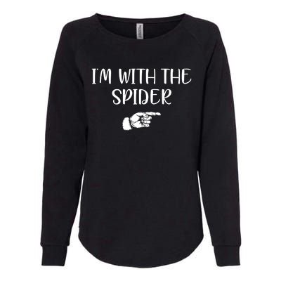 Im With The Spider Womens California Wash Sweatshirt