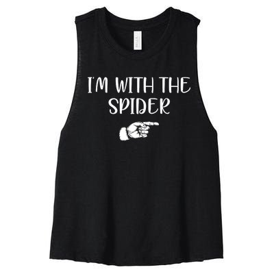 Im With The Spider Women's Racerback Cropped Tank