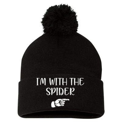 Im With The Spider Pom Pom 12in Knit Beanie