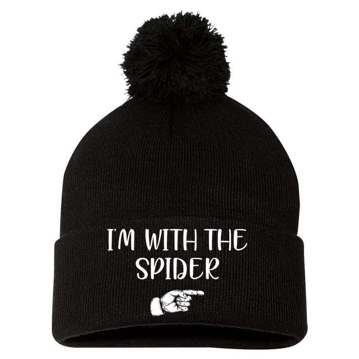 Im With The Spider Pom Pom 12in Knit Beanie