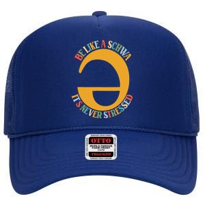 I Want To Be A Schwa ItS Never Stressed Science Of Reading High Crown Mesh Back Trucker Hat