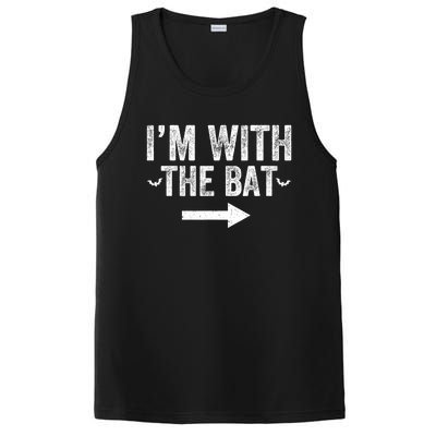 IM With The Bat Funny Matching Couple Costume Halloween PosiCharge Competitor Tank