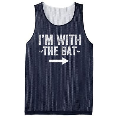 IM With The Bat Funny Matching Couple Costume Halloween Mesh Reversible Basketball Jersey Tank