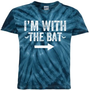 IM With The Bat Funny Matching Couple Costume Halloween Kids Tie-Dye T-Shirt