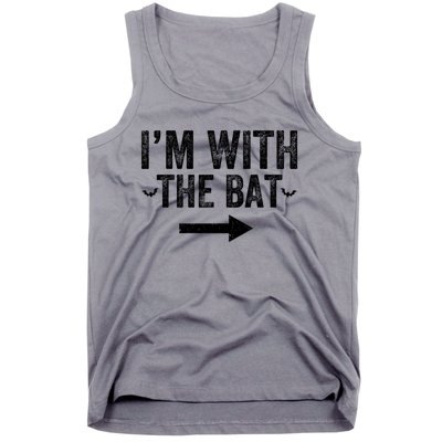 IM With The Bat Funny Matching Couple Costume Halloween Tank Top