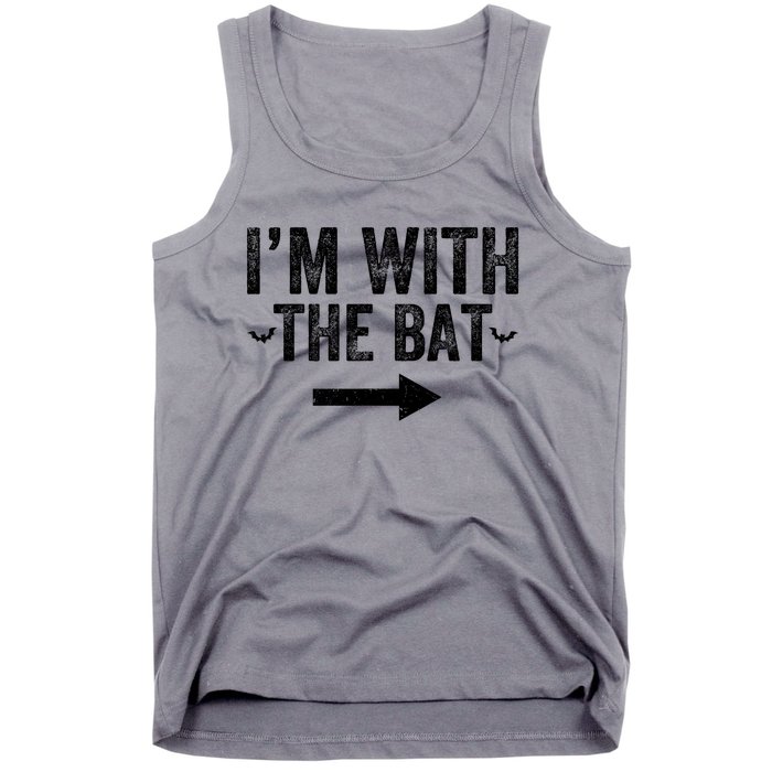 IM With The Bat Funny Matching Couple Costume Halloween Tank Top