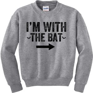 IM With The Bat Funny Matching Couple Costume Halloween Kids Sweatshirt