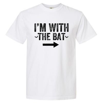 IM With The Bat Funny Matching Couple Costume Halloween Garment-Dyed Heavyweight T-Shirt