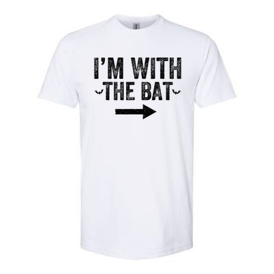 IM With The Bat Funny Matching Couple Costume Halloween Softstyle CVC T-Shirt