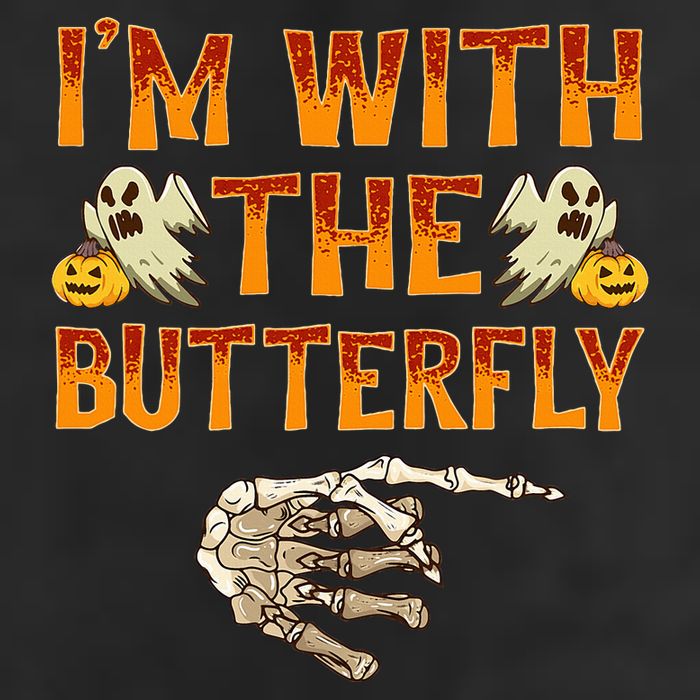 Im With The Butterfly Costume Funny Halloween Couple 7 Panel Mesh Trucker Snapback Hat