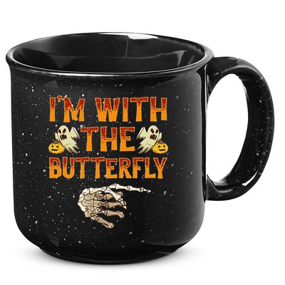 Im With The Butterfly Costume Funny Halloween Couple 15oz Campfire Ceramic Mug