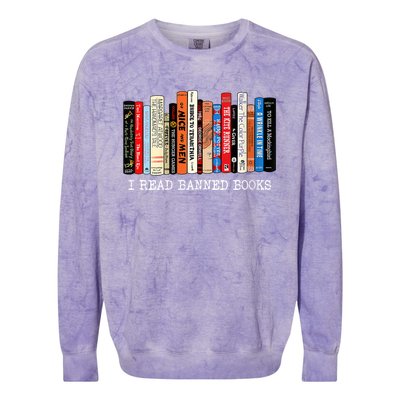 I'm With The Banned Funny Bookworm Tee Banned Book Colorblast Crewneck Sweatshirt