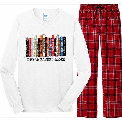 I'm With The Banned Funny Bookworm Tee Banned Book Long Sleeve Pajama Set