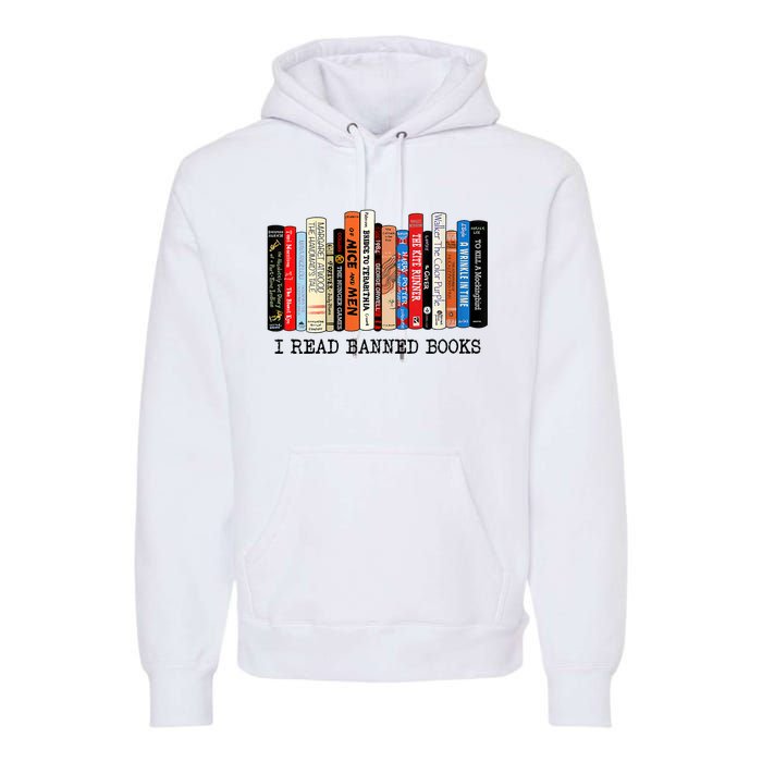 I'm With The Banned Funny Bookworm Tee Banned Book Premium Hoodie