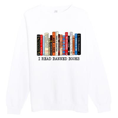 I'm With The Banned Funny Bookworm Tee Banned Book Premium Crewneck Sweatshirt